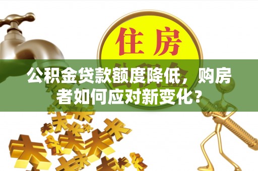 镇安公积金贷款额度降低，购房者如何应对新变化？