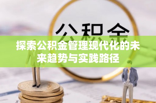镇安探索公积金管理现代化的未来趋势与实践路径