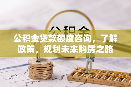 镇安公积金贷款额度咨询，了解政策，规划未来购房之路