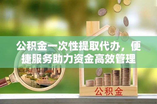 镇安公积金一次性提取代办，便捷服务助力资金高效管理
