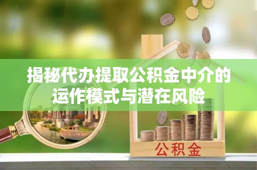 镇安揭秘代办提取公积金中介的运作模式与潜在风险